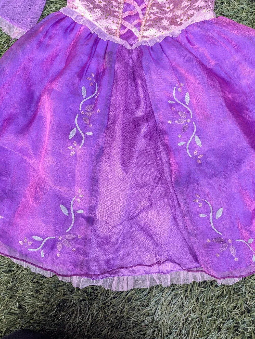 Disney Rapunzel Purple Princess Dress with Lace-Up Bodice - Picture 6 of 11